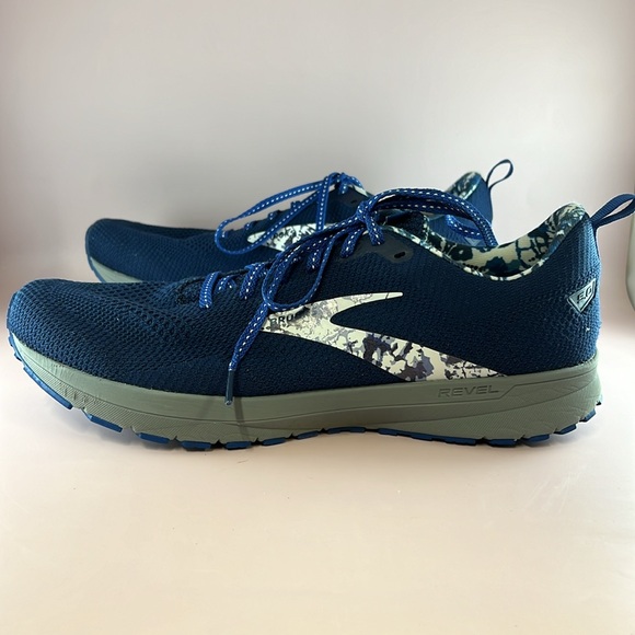 Brooks Revel 5 Used Men’s 13 Running Shoes Navy Blue White Gray - Picture 7 of 14